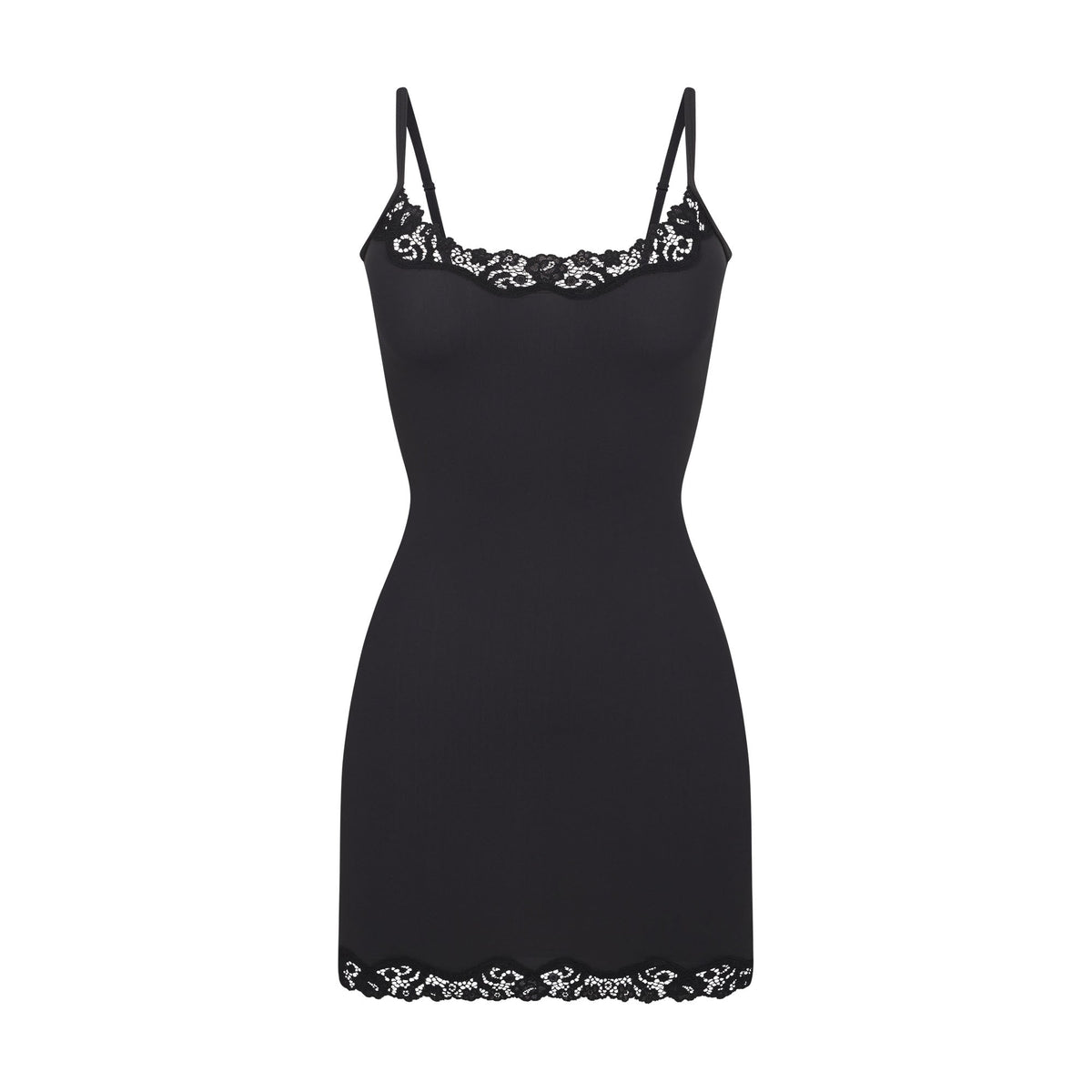 FITS EVERYBODY LACE SLIP DRESS | ONYX