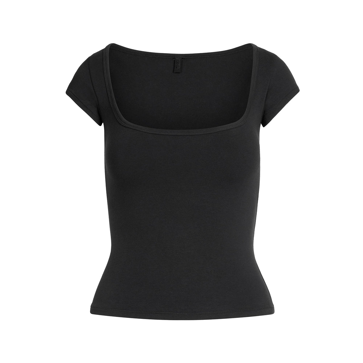 COTTON JERSEY SCOOP NECK T-SHIRT | SOOT