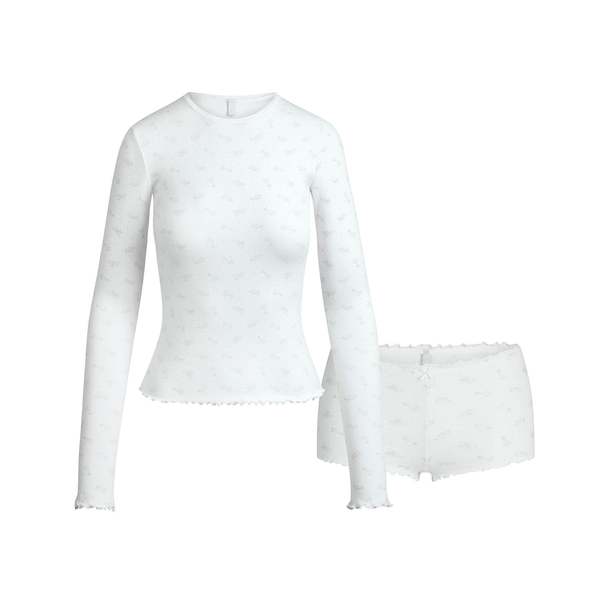 LOGO POINTELLE LONG SLEEVE SET | PACIFIC FLORAL PRINT