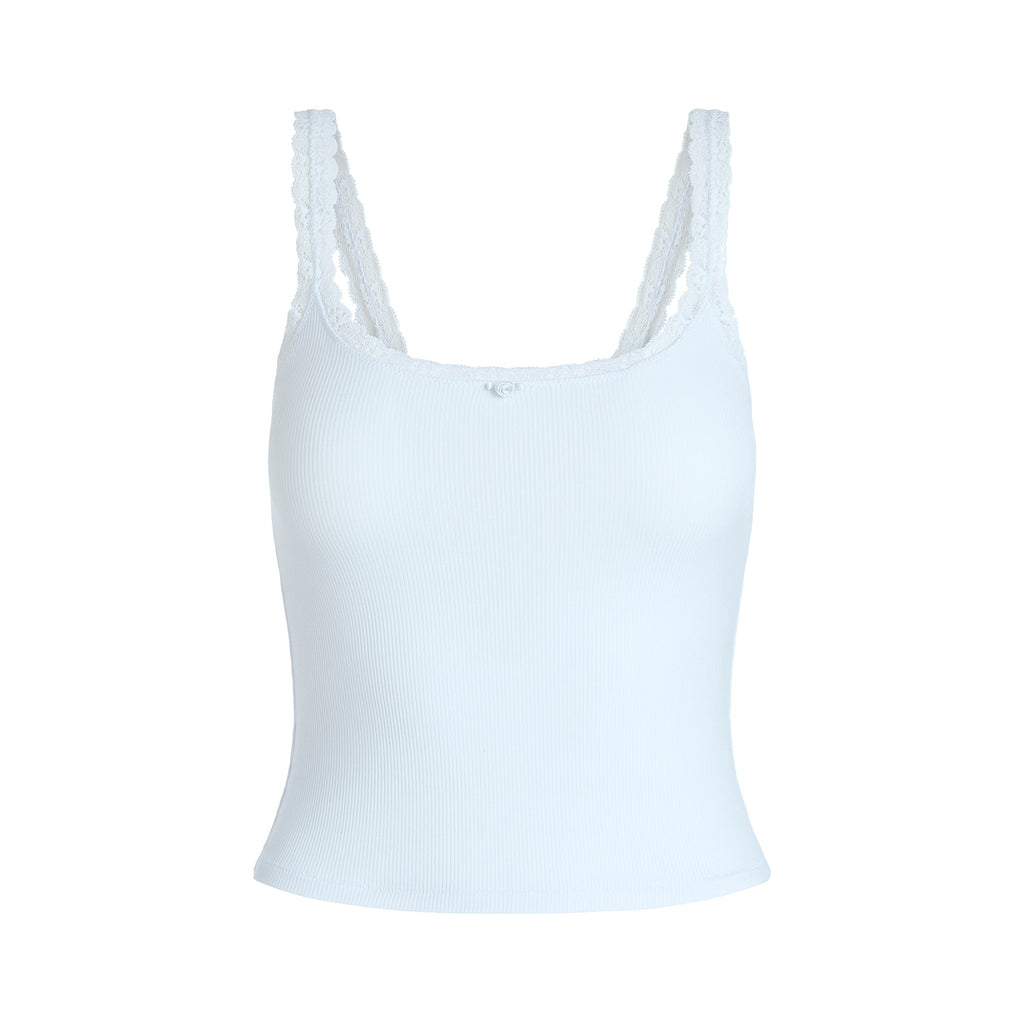 SOFT LOUNGE LACE CAMI | BLUE QUARTZ