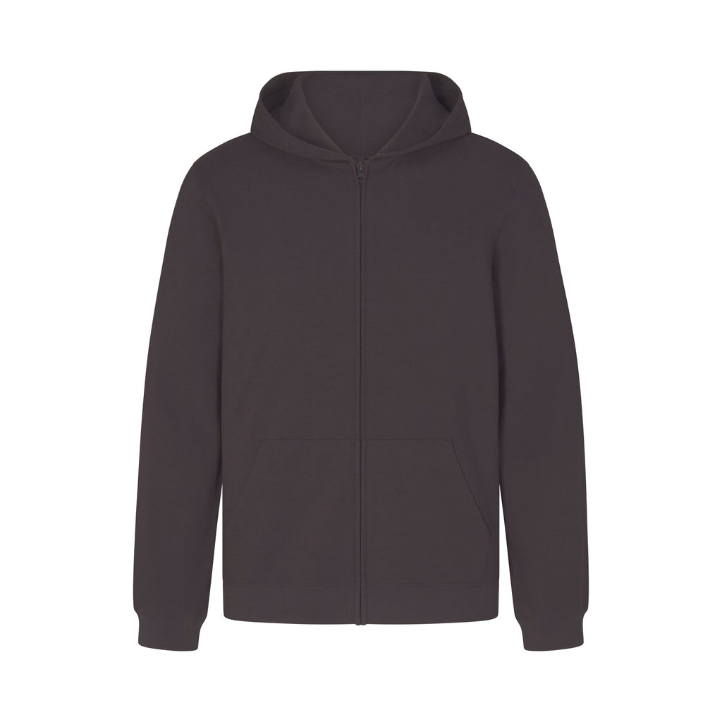 JERSEY LOUNGE MENS ZIP UP HOODIE | ASH