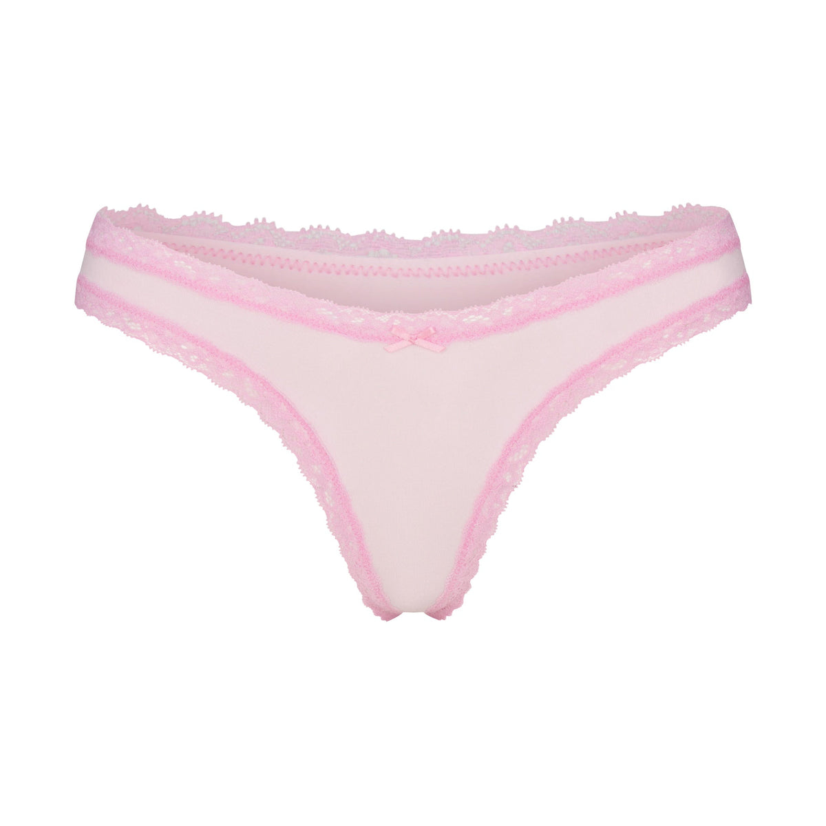 LIGHTWEIGHT COTTON LACE THONG | CHERRY BLOSSOM