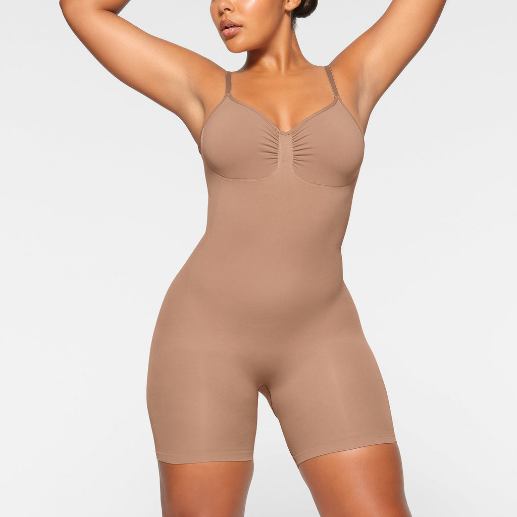 SEAMLESS SCULPT LOW BACK MID THIGH BODYSUIT | SIENNA