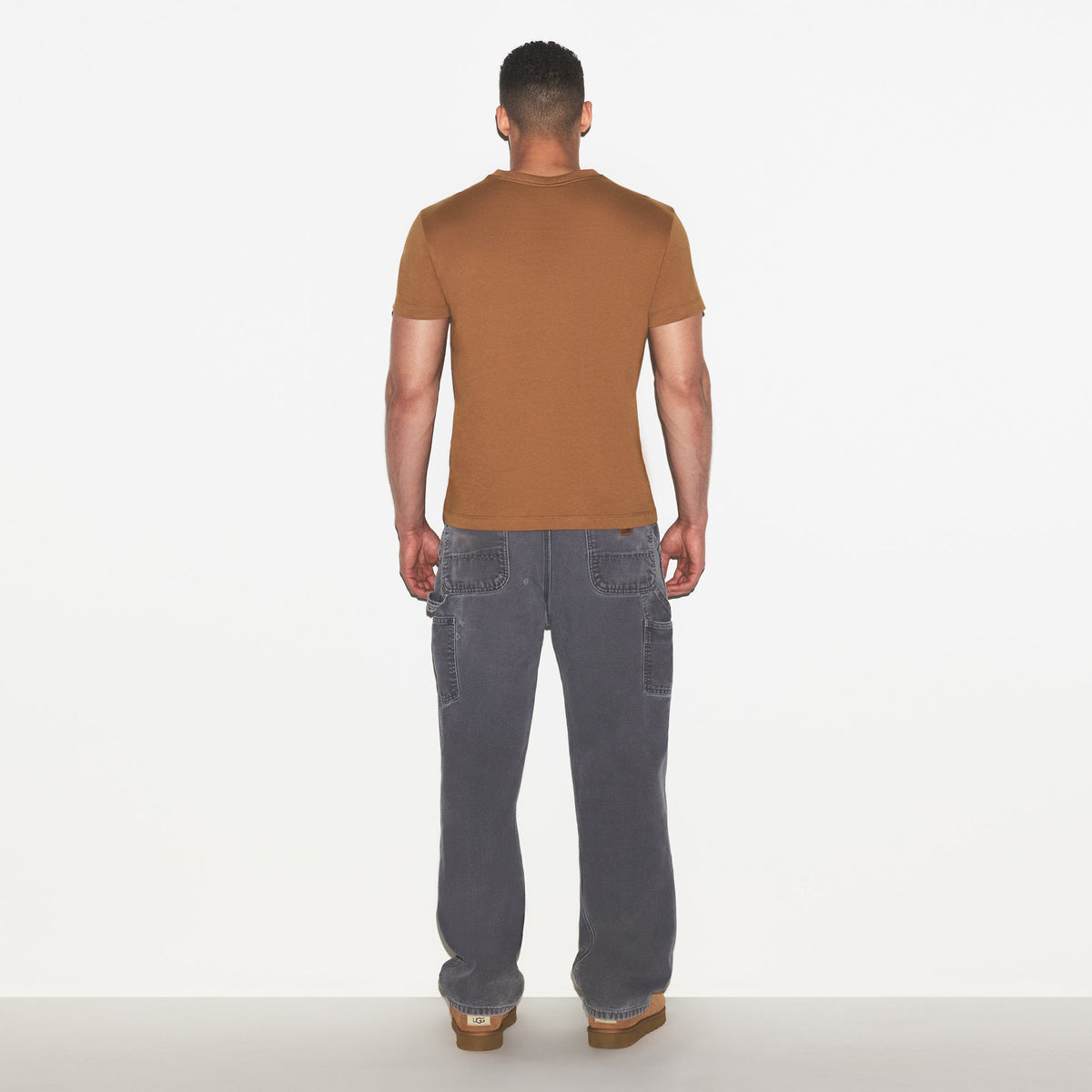 SKIMS COTTON MENS CLASSIC T-SHIRT | RUSSET